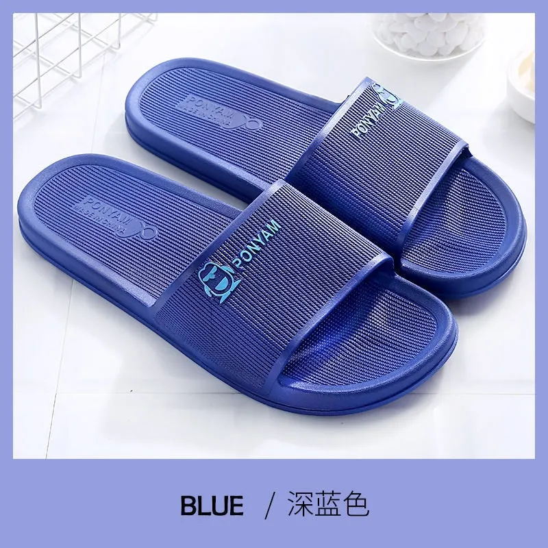 2021 new household bathroom slippers women's summer antiskid men's home plastic soft bottom bath couple women's Slippers