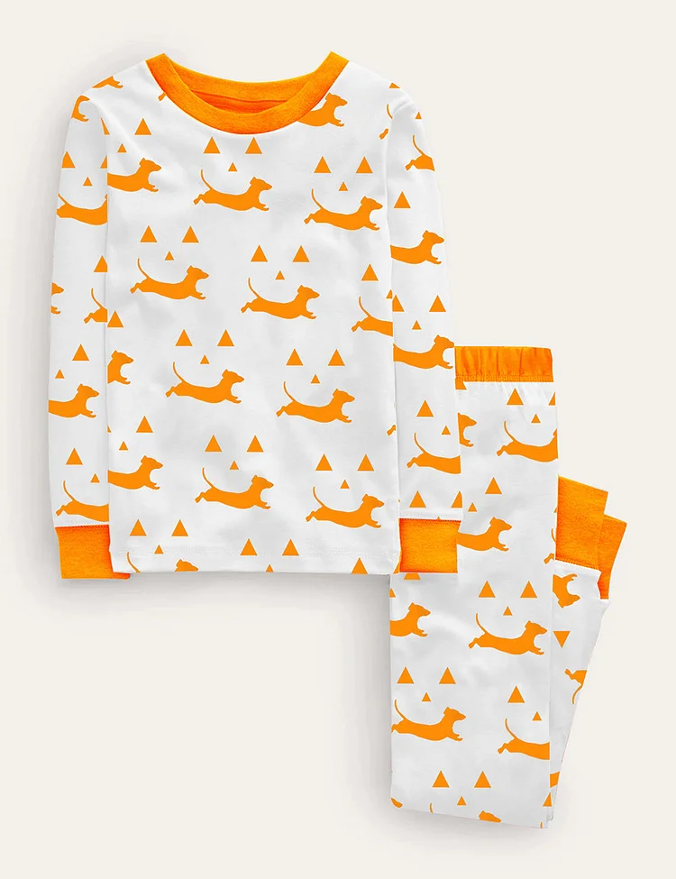 Kid's Halloween Dachshund Cute Dog Pajama Set