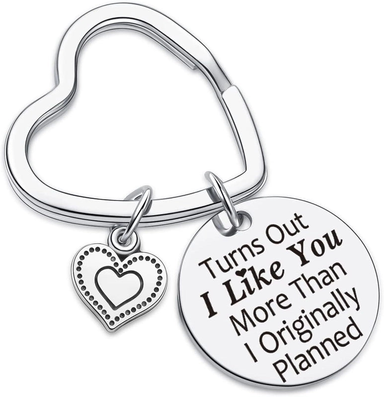 Minimalist Letter Heart Shape 201 Stainless Steel Valentine’S Day Unisex Keychain