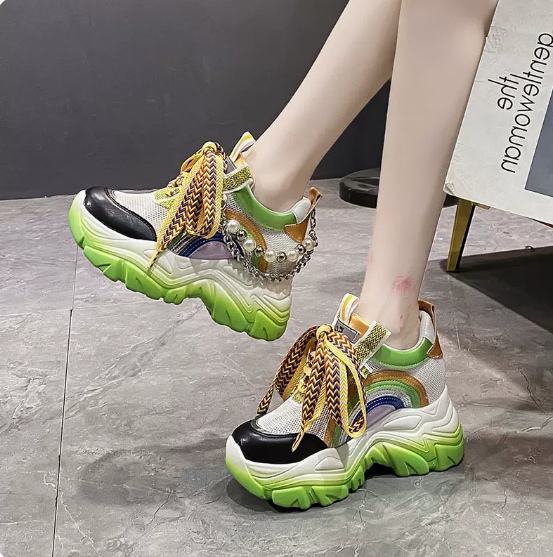 Platform Daddy Shoes Women's Autumn Mesh Surface Breathable-PABIUYOU- Women's Fashion Leader