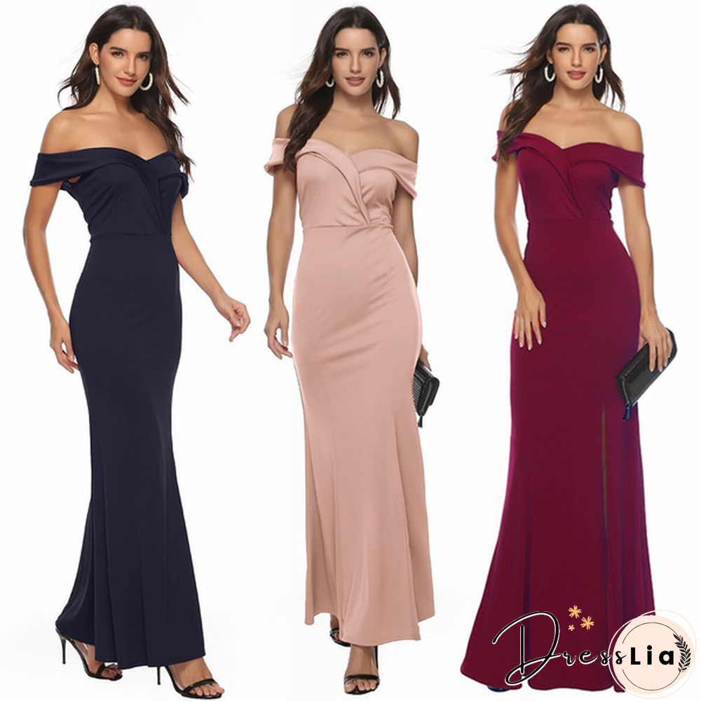 Evening Dress Deep V-neck Sleeveless Dresses Formal Dress Prom Dresses Full-length Dress Bridesmaids Dress