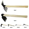 Mini Hoe and Cultivator with Wooden Handle Dual-purpose Hoe Garden Rake Tool