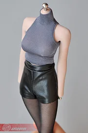 1/6 Female figure tight-fitting shoulder-cut T-shirt bottoming vest clothing model for 12 inch action figure accessories-aliexpress