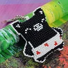 Bead Embroiderys - Black Pig Beaded Counted Cross Stitch Keychain Ornament Kit for Adults Beginners