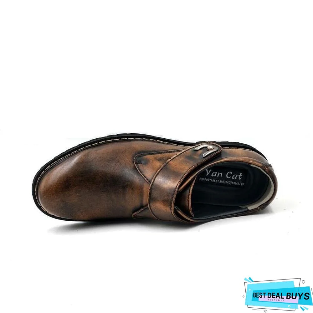 Men's Oxford Shoes Men Flats Fashion Genuine Leather Casual Men Shoes