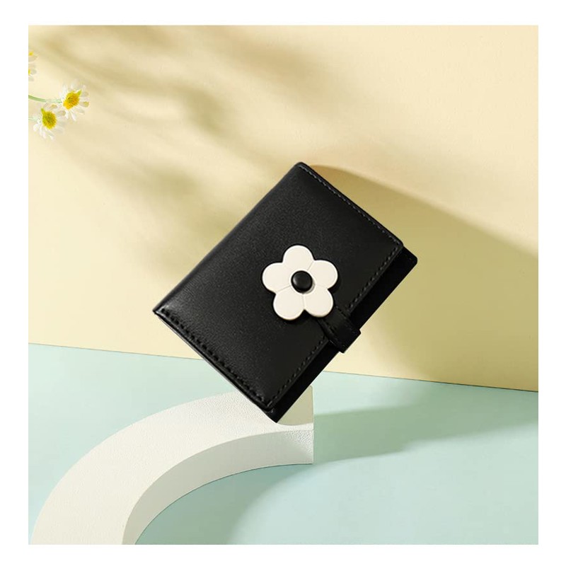 Cute Small Flowers Tri-folded Wallet for Girls Women