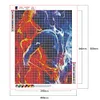 >SALE<DIY Full Round Drill Diamond Painting 5D Flame Couple Poster Kit (A1454)