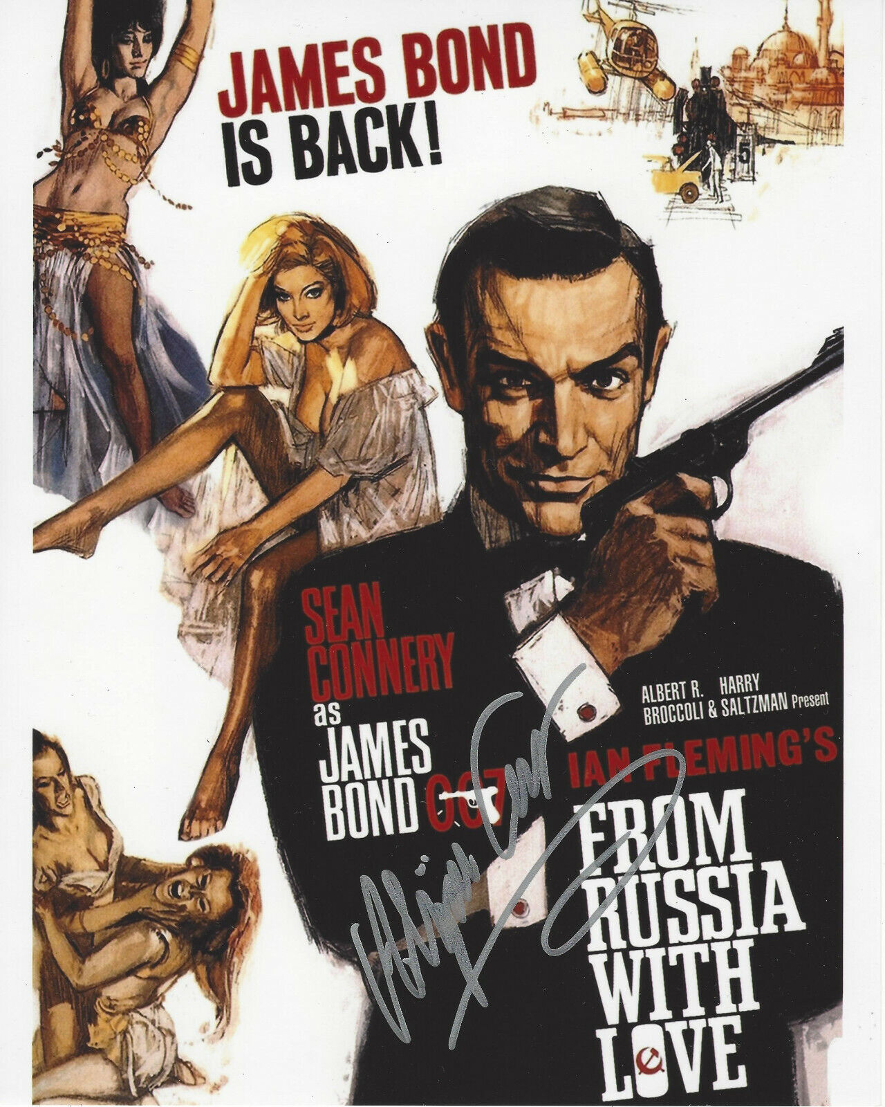 ALIZA GUR SIGNED JAMES BOND FROM RUSSIA WITH LOVE 8x10 POSTER Photo Poster painting COA ACTRESS