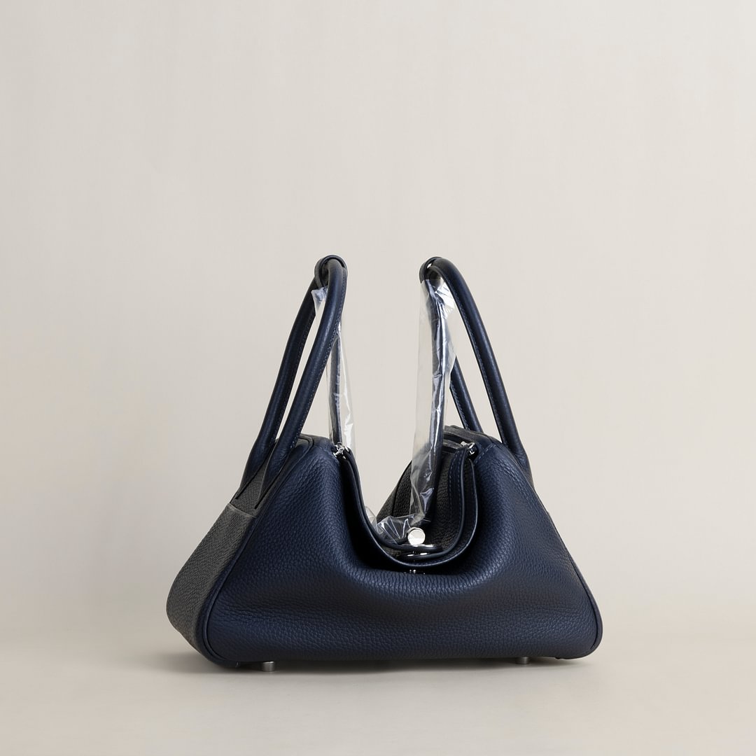 Lindy 26cm Clemence leather 2Z Blue nuit GHW