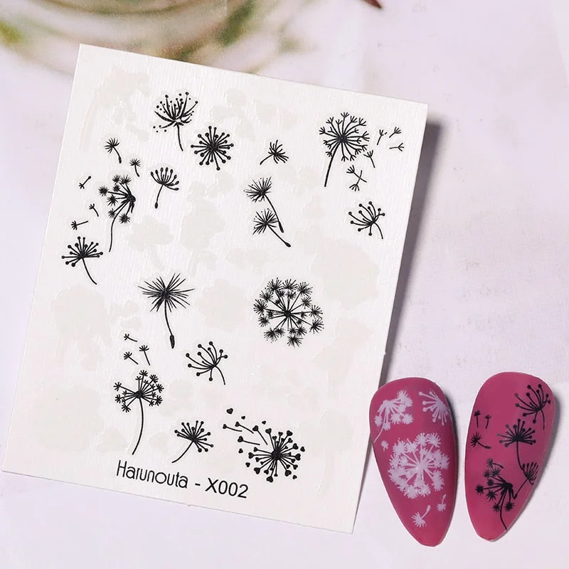 1PC Avocado/Watermelon/Orange Nail Stickers Summer Fruit Leaves Transfer Decals Sliders For Nails DIY Decoration Manicures-Nail Inspo