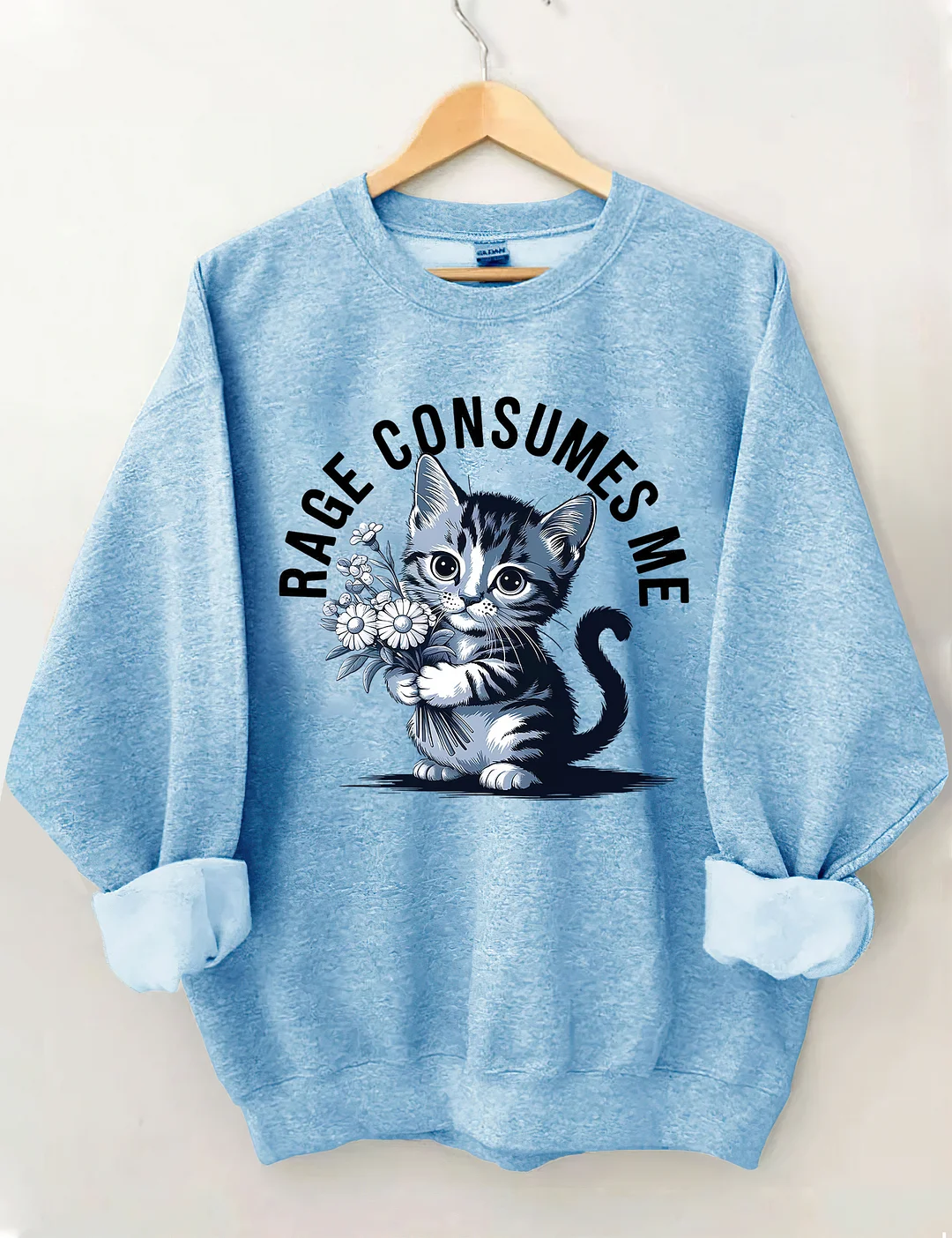 Rage Consumes Me Cat Sweatshirt