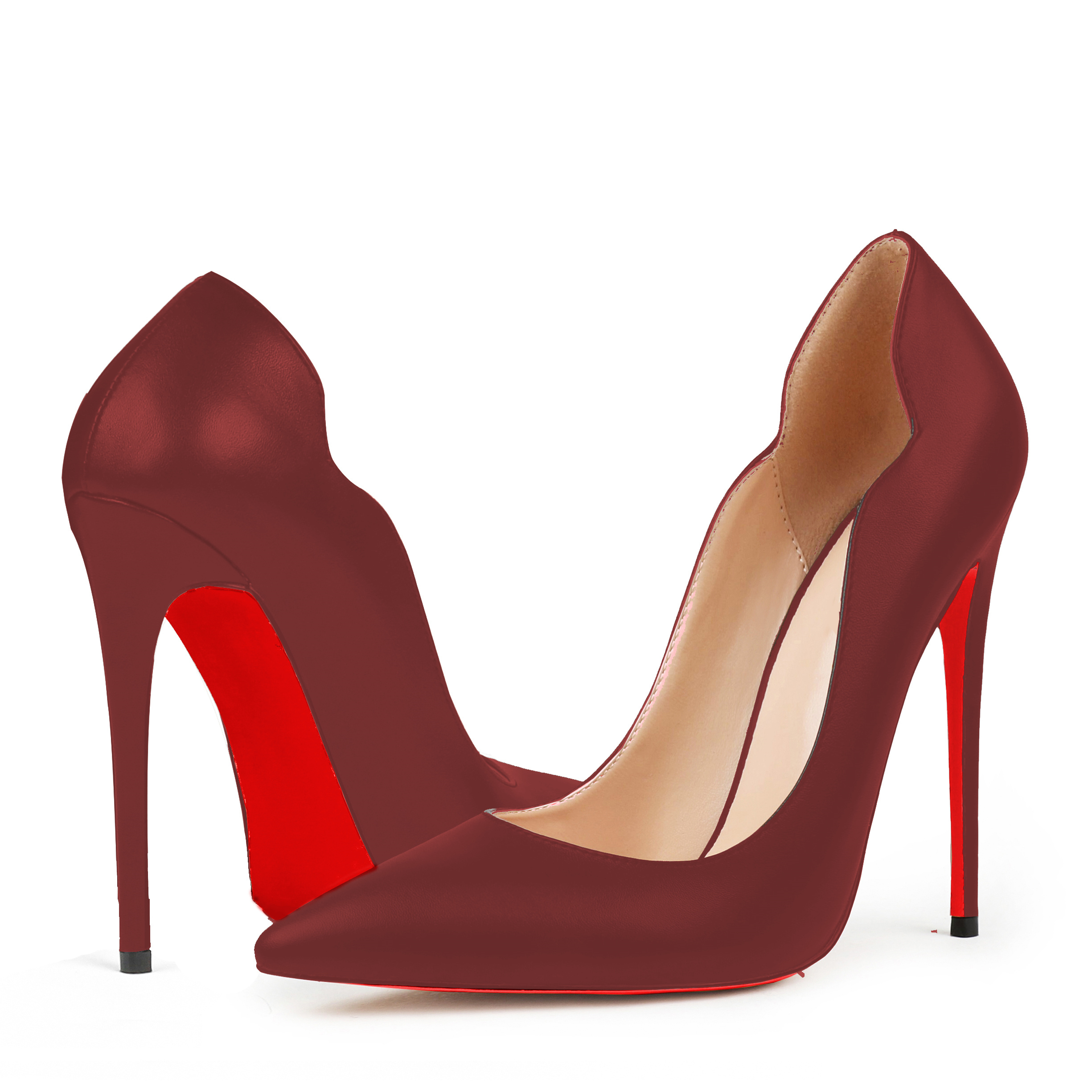 120mm Women's Red Bottom High Heels for Party Wedding Matte Pumps-MERUMOTE
