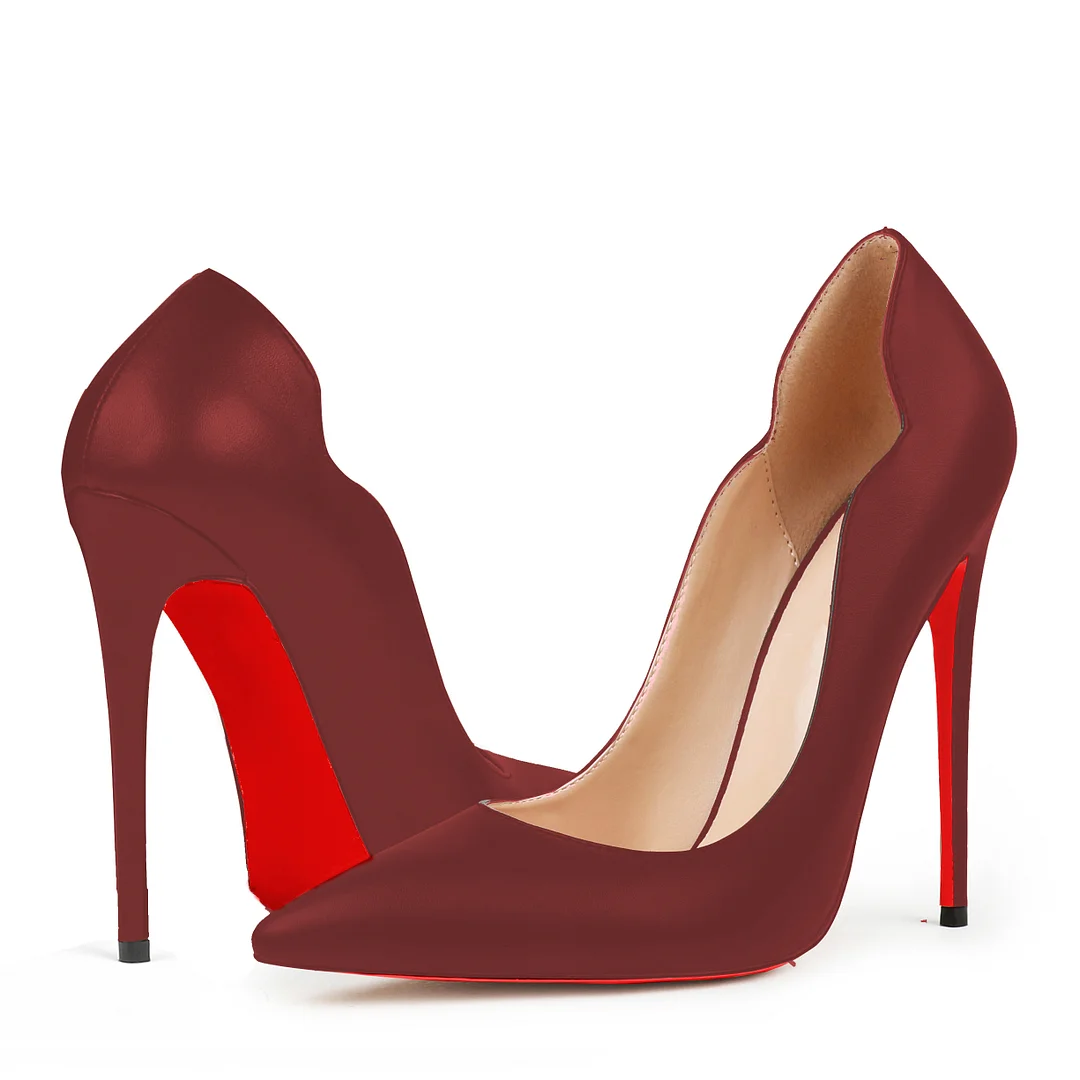 120mm Women's Red Bottom High Heels for Party Wedding Matte Pumps-MERUMOTE