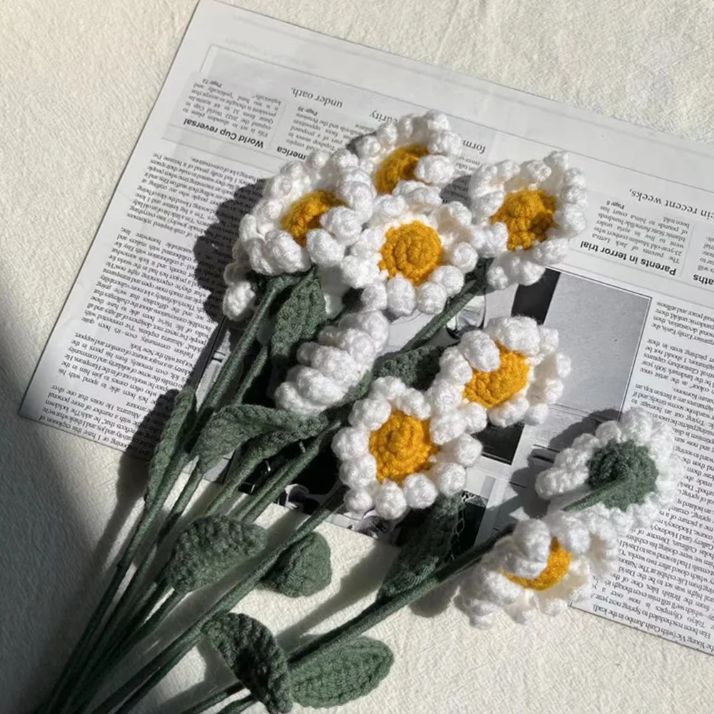 Creative flowers hand-woven daisies home decoration simulation flowers