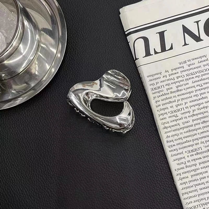 Metal Grab Clip Elegant Bow Hairpin Back Head Large Shark Clip French Pearl Clip Hair Accessories