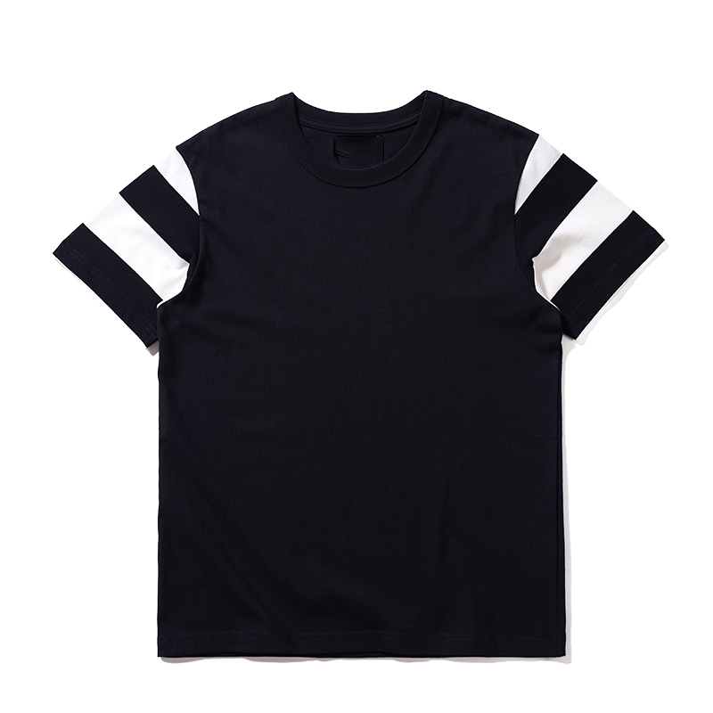 Vintage Cotton Black and White Prison Uniform Motorcycle Stripe T-Shirt
