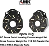 AMK 4pcs Brass Internal Wheel Counter Weight Knuckle Counterweight 45g/pcs for 1/10 RC Crawler TRX-6 TRX-4 Bronco Defender Upgrade