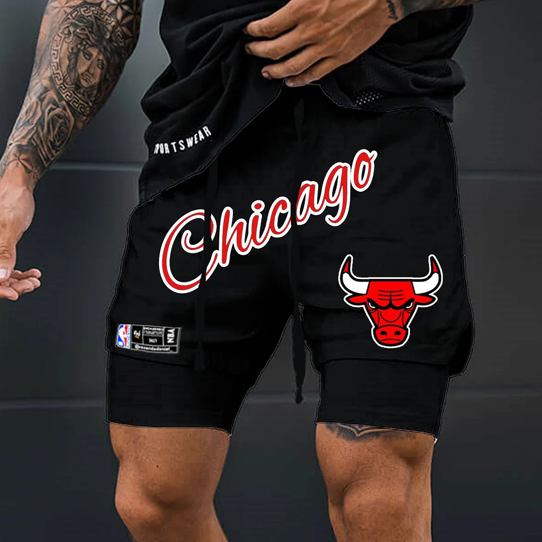 Men's Chicago Bulls NBA Team Mesh Performance Shorts、、URBENIE
