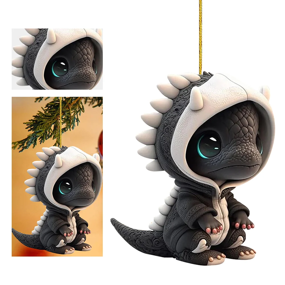 Christmas Dragon Tree Pendant Novelty Cute Acrylic Party Favors (H)