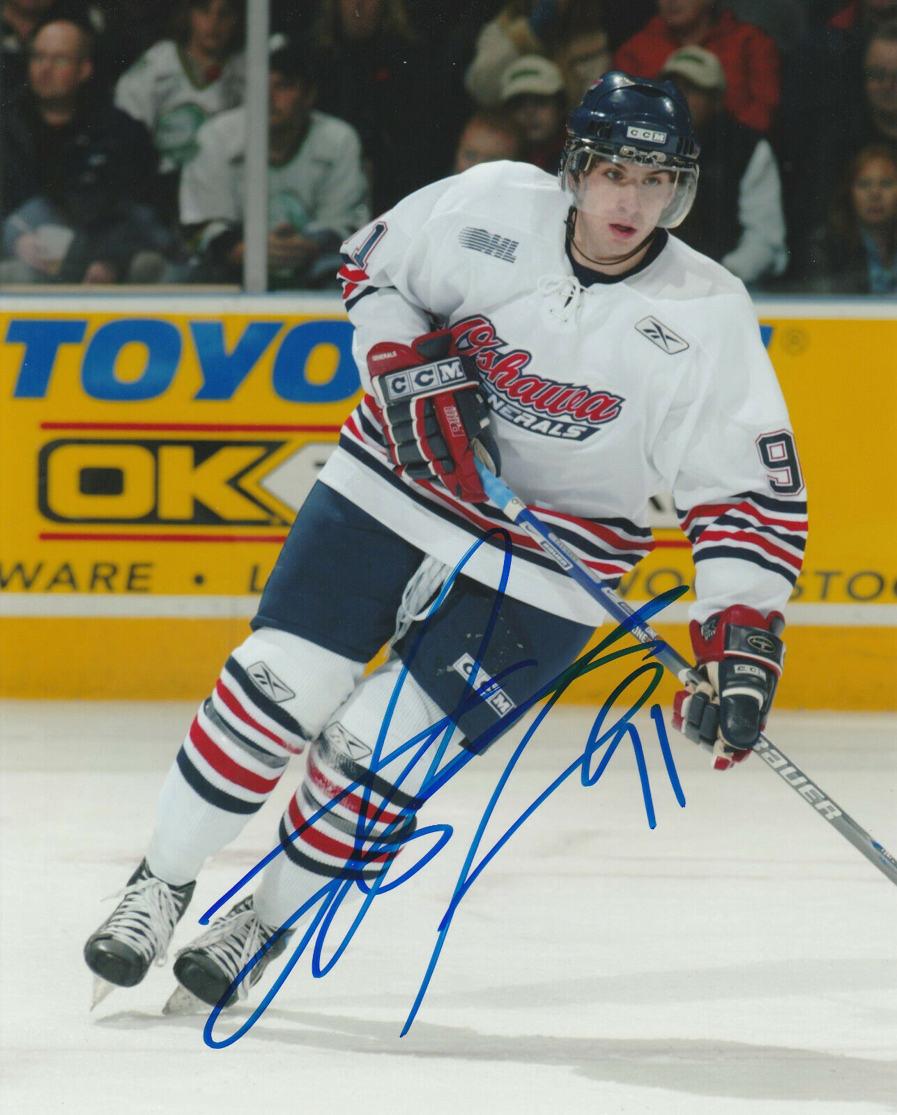 JOHN TAVARES SIGNED OSHAWA GENERALS 8x10 Photo Poster painting #9 TORONTO MAPLE LEAFS Autograph