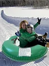 PVC Thickened Ski Ring with Handles Inflatable Ski Board Kids Snow Sledding Tool