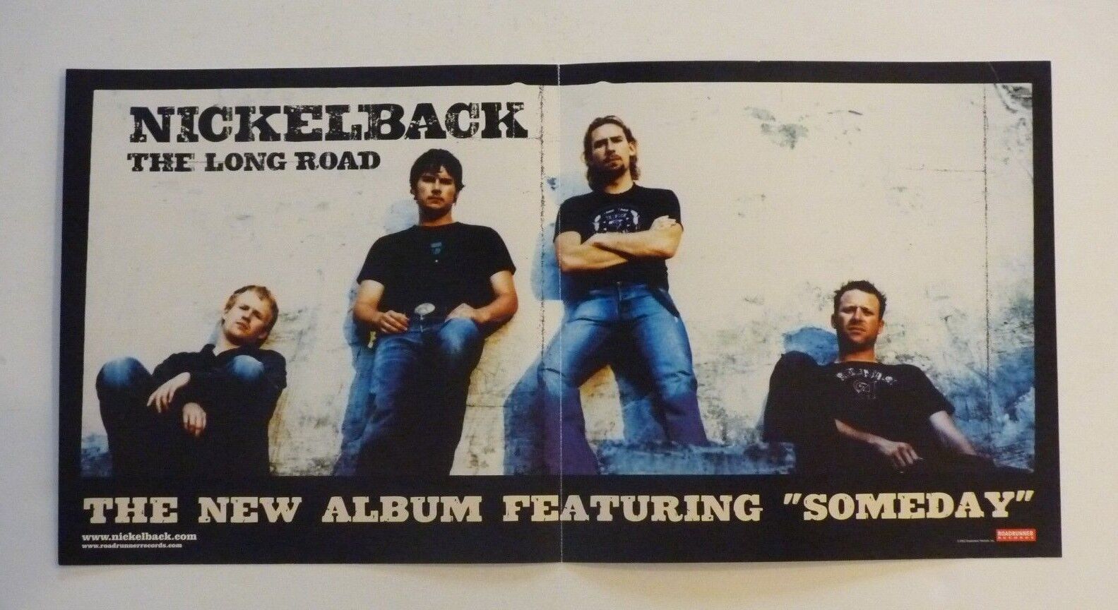 Nickelback The Long Road 2003 LP Record Photo Poster painting Flat 12x24 Poster