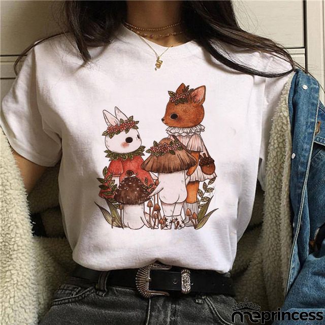 Women Fashion Floral Graphic Print Short Sleeve T-Shirt