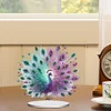 (US Only)Acrylic 2D Flat Peacock DIY Diamond Painting Desktop Ornaments Kit for Decor