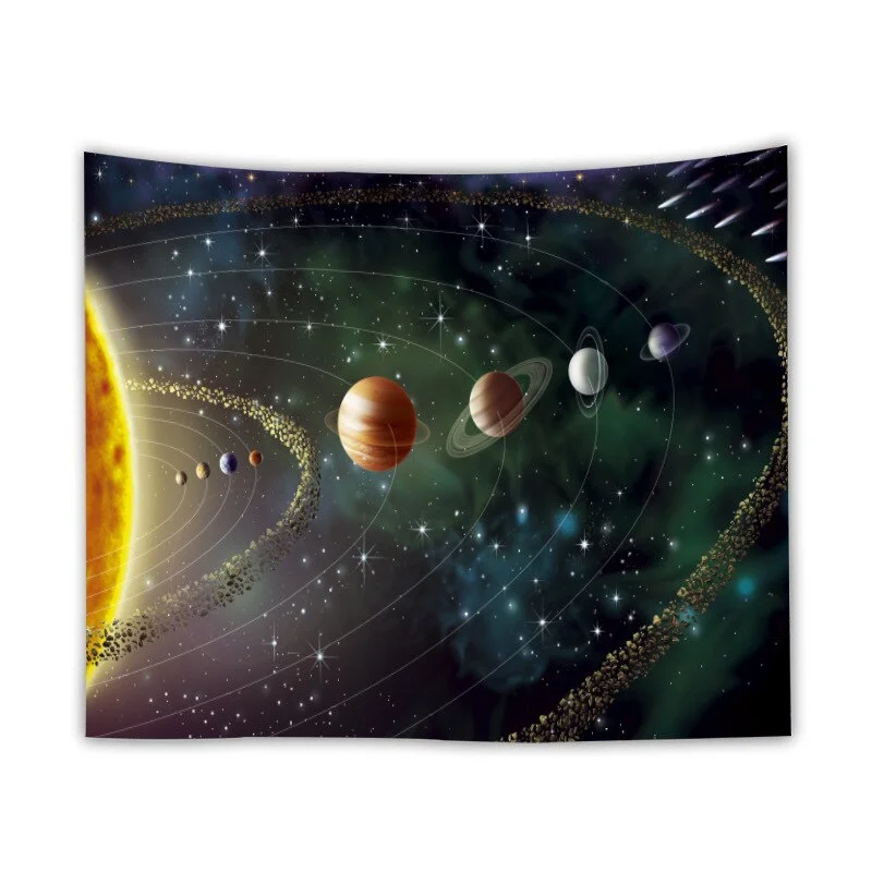 Planets Outer Space Galaxy Universe Printed Tapestries Wall Hanging Mural for Bedroom Living Room Dorm Home Decoration