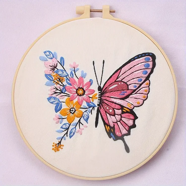 1 Pack Butterfly Patterns Embroidery Kit For Beginners