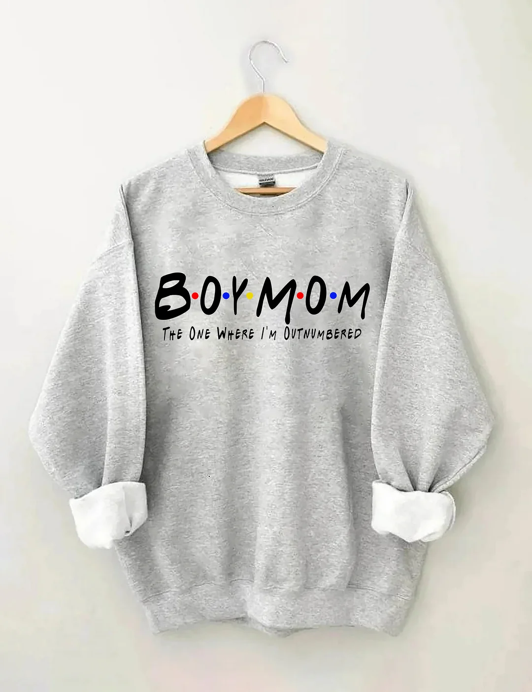Boy Mom The One Where I'm Outnumbered Sweatshirt