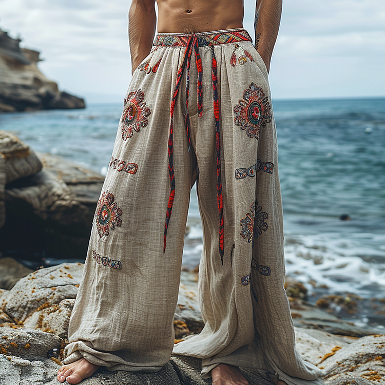 Retro Loose Breathable Men's Casual Pants