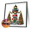 (40*40cm)Christmas Lighthouse - Full Round Drill Diamond Painting