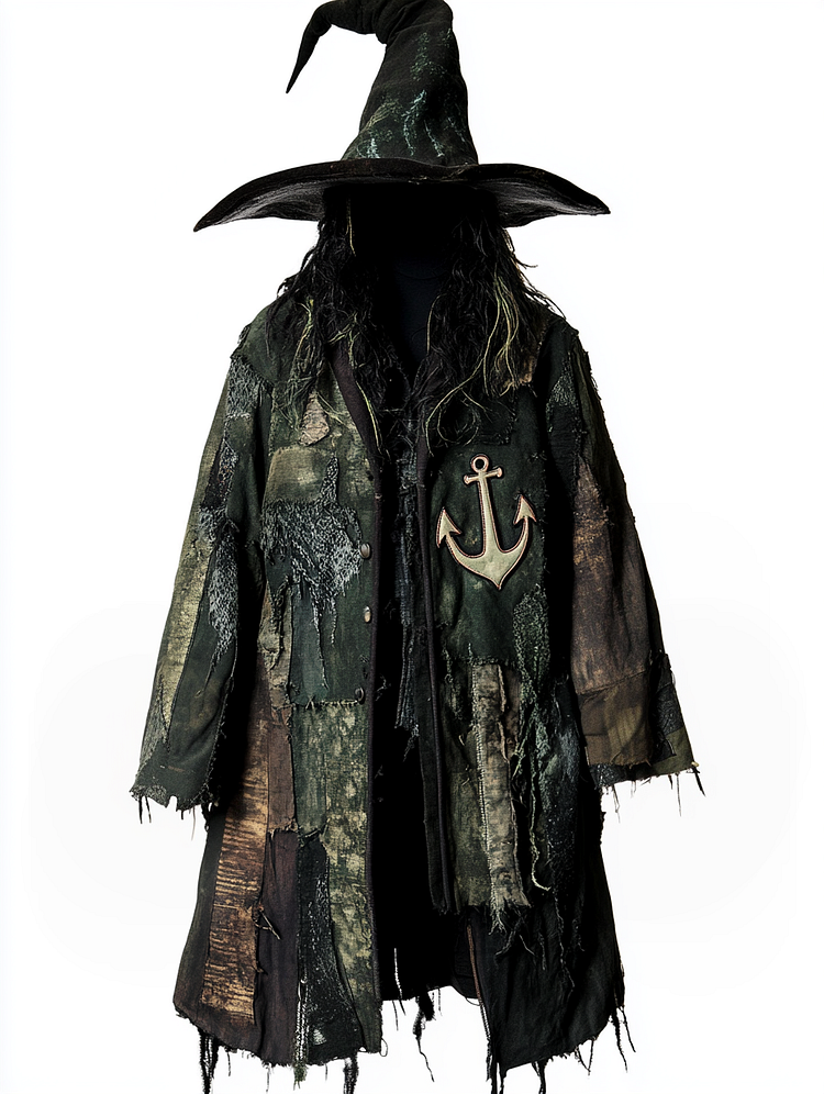 Pirate ship anchor long wizard cape 298d