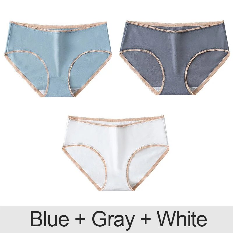 3PCS/Set Cotton Panties Patchwork Women Panties Sexy Lingerie Female Underwear Underpants Woman Panties Briefs Intimate Pantys