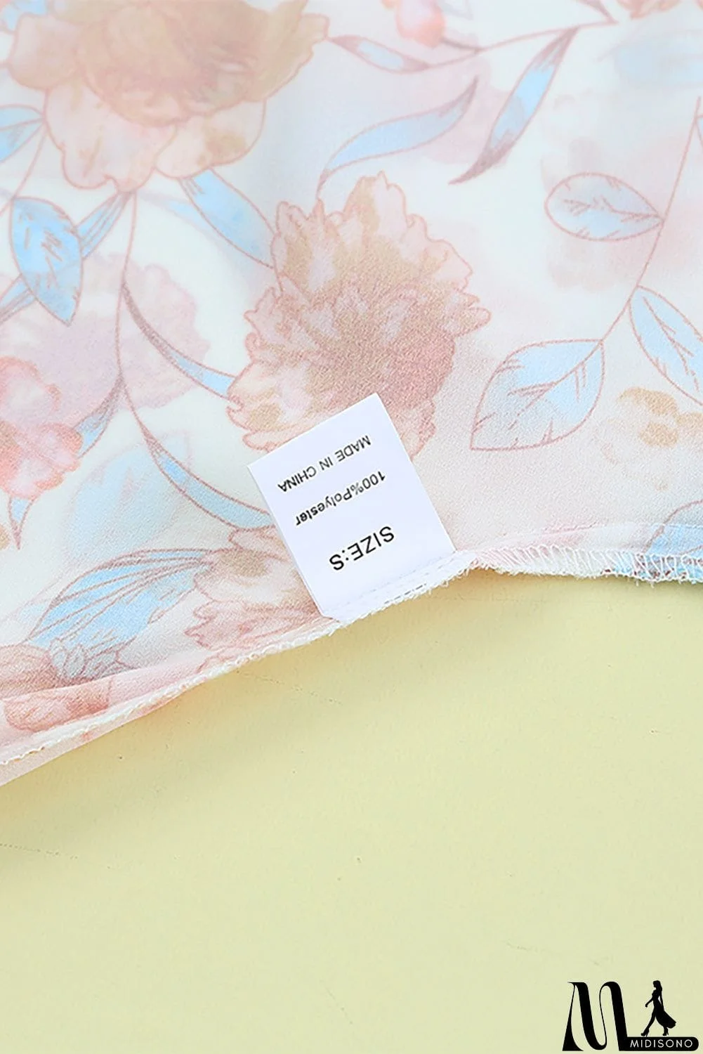 MidiSono - Split V Neck Floral Print Dolman Blouse