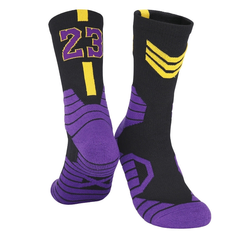 Curry Professional Basketball Socks Men’s High-top Breathable Combat Socks Training Mid-calf Socks Non-slip Sports Socks Men’s