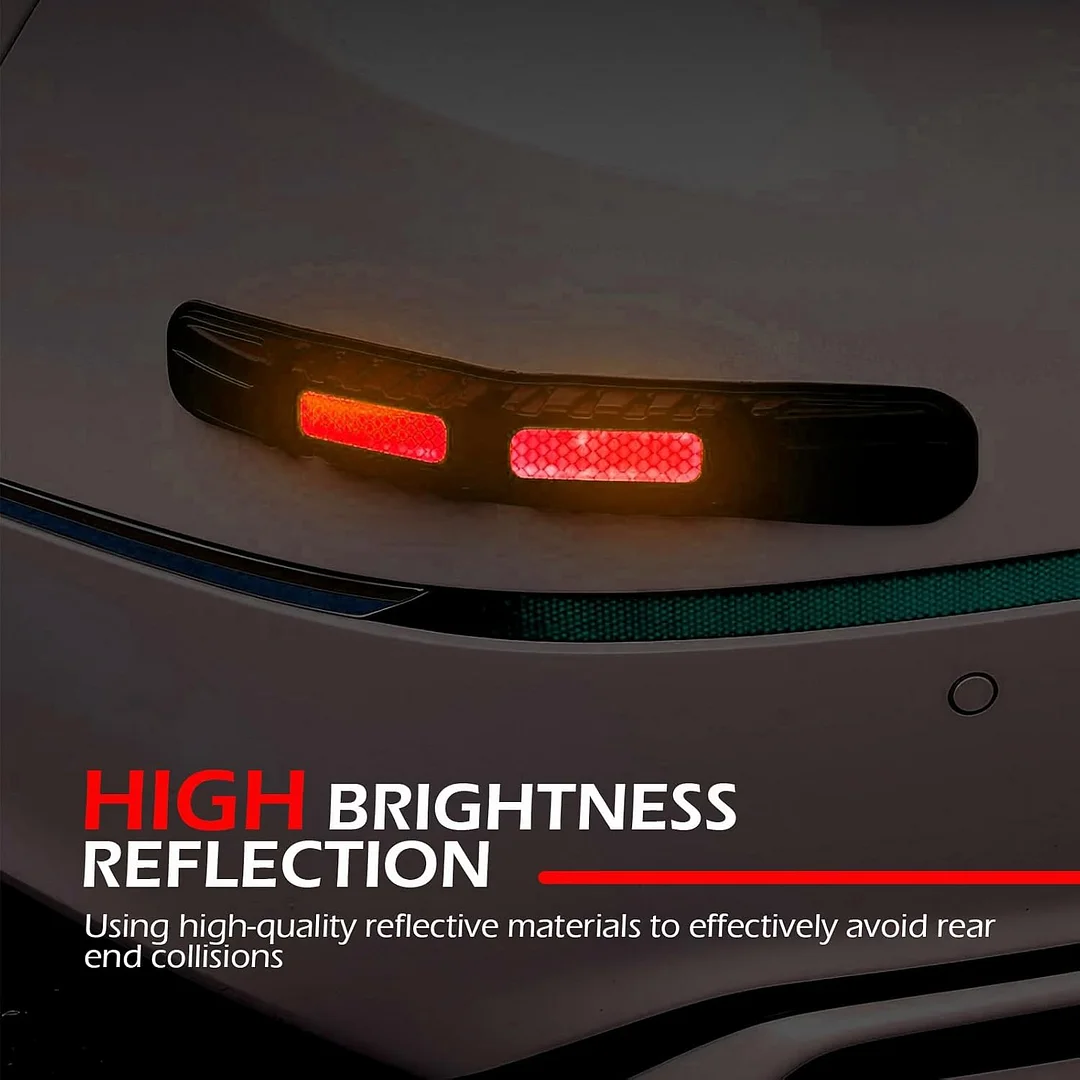 Car bumper protection strip, anti-collision foldable bumper protection strip, with strong reflective patches