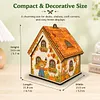 DIY 3D Diamond Painting Wooden Puzzle, Jigsaw Puzzle Diamond Art Holiday Party Xmas Decorations Hanging Kits