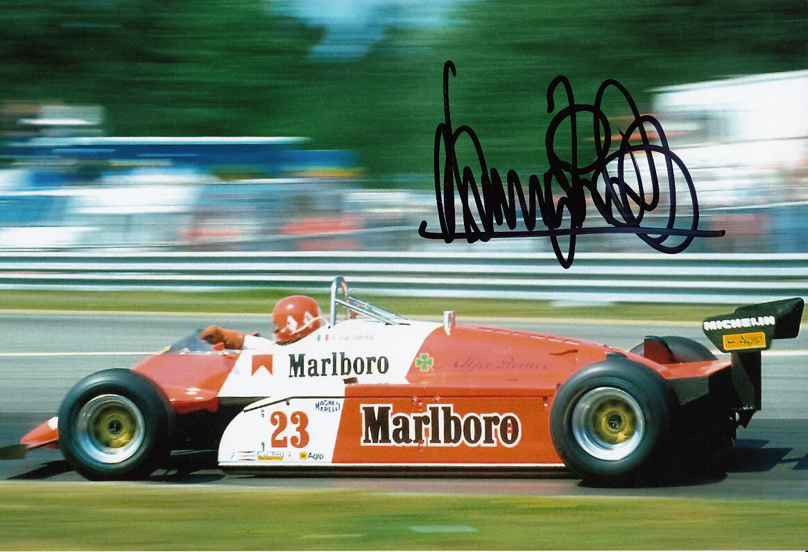 Bruno Giacomelli Hand Signed Marlboro Team Alfa Romeo Photo Poster painting 12x8 1.