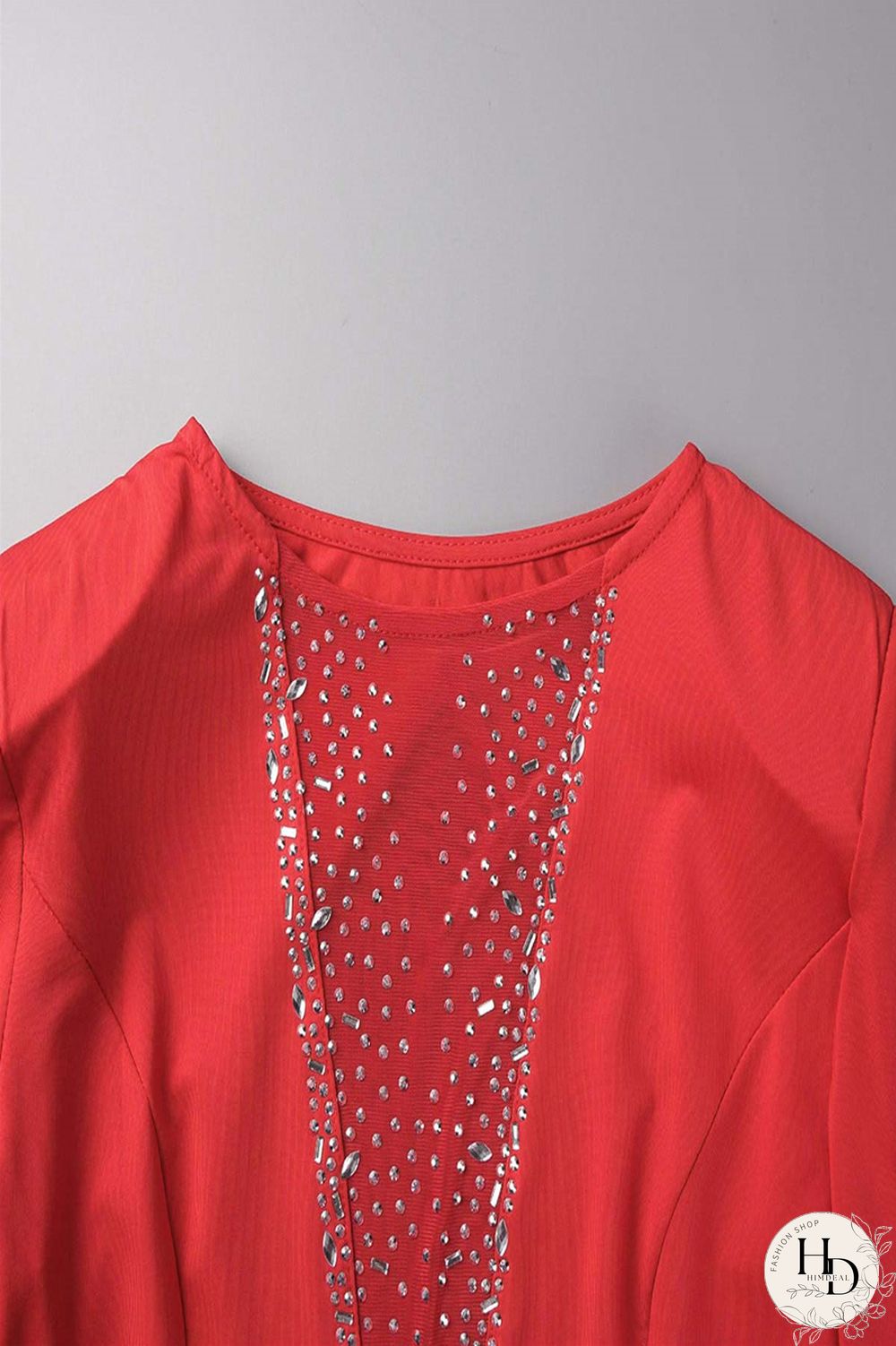 Black Sexy Hot Drilling Patchwork Hot Drill O Neck Sheath Dresses