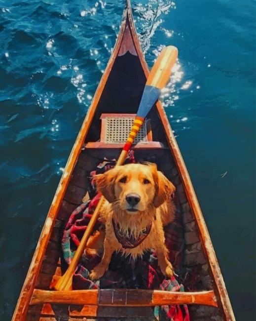 

Dog On A Boat – Paint By Numbers - 40*50CM, 501 Original
