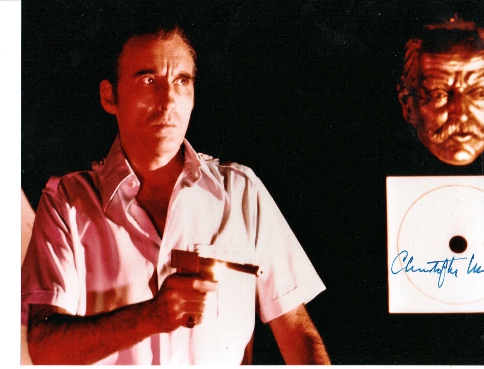 Genuine Signed Christopher Lee Photo Poster painting 10 x 8 Photo Poster painting James Bond Autograph Coa 007