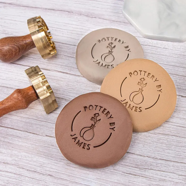 Custom Pottery Stamp for Clay, Personalized Clay Stamp with Own Design Logo, Ceramic Letter Stamp for Clay, Create Unique Imprint, Potters Maker Lovers Gift, DIY Polymer Clay Tools
