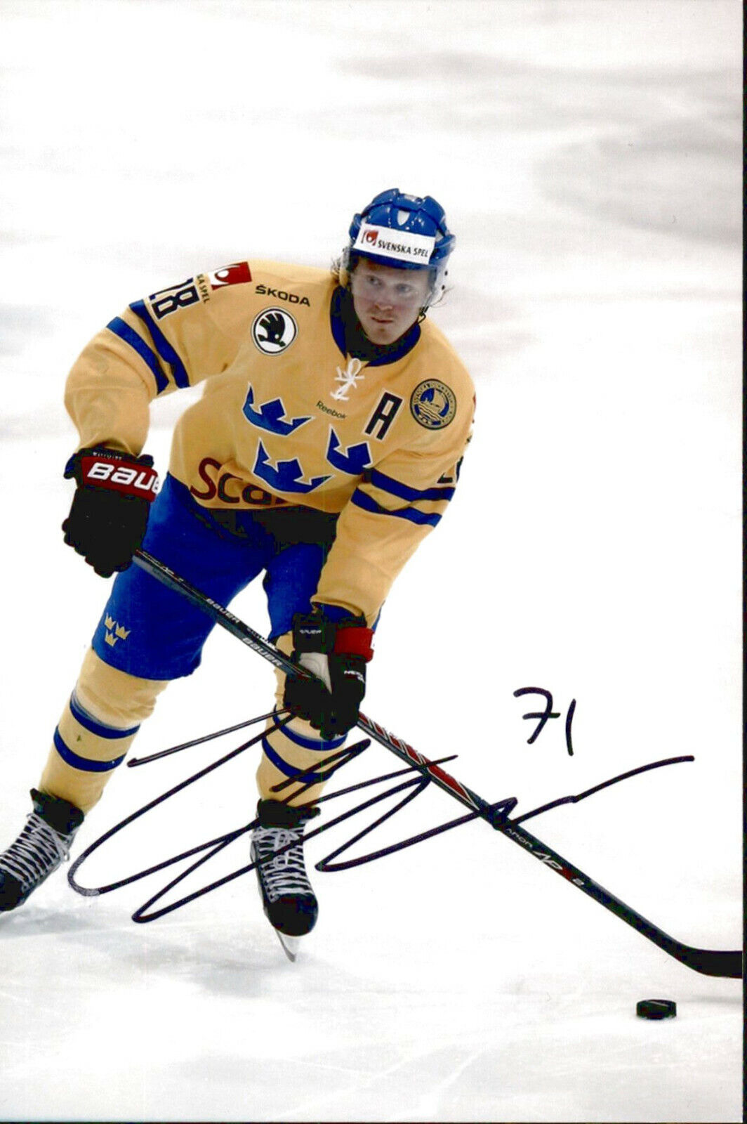 Lucas Wallmark SIGNED autographed 4x6 Photo Poster painting TEAM SWEDEN / CHICAGO BLACKAHWKS #2