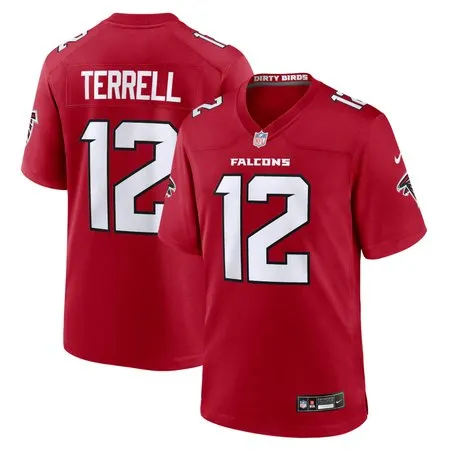 Men's Atlanta Falcons #12 Avieon Terrell Red 2026 NFL Draft Game Jersey KEP1