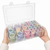 9Psc Pumpkin +24Pcs Round Bottles Diamond Painting Containers Multi Purpose Portable Plastic Case Box with Stickers & Compartments Arts Crafts Storage Bottle for Hardware Rhinestone (9-24pcs)
