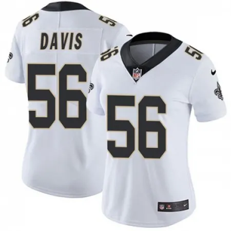 Women's New Orleans Saints #56 Demario Davis White  Vapor Untouchable Limited Stitched NFL Jersey(Run Small)