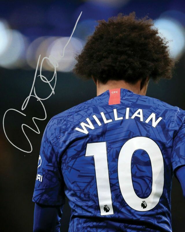 Willian - Chelsea Autograph Signed Photo Poster painting Print