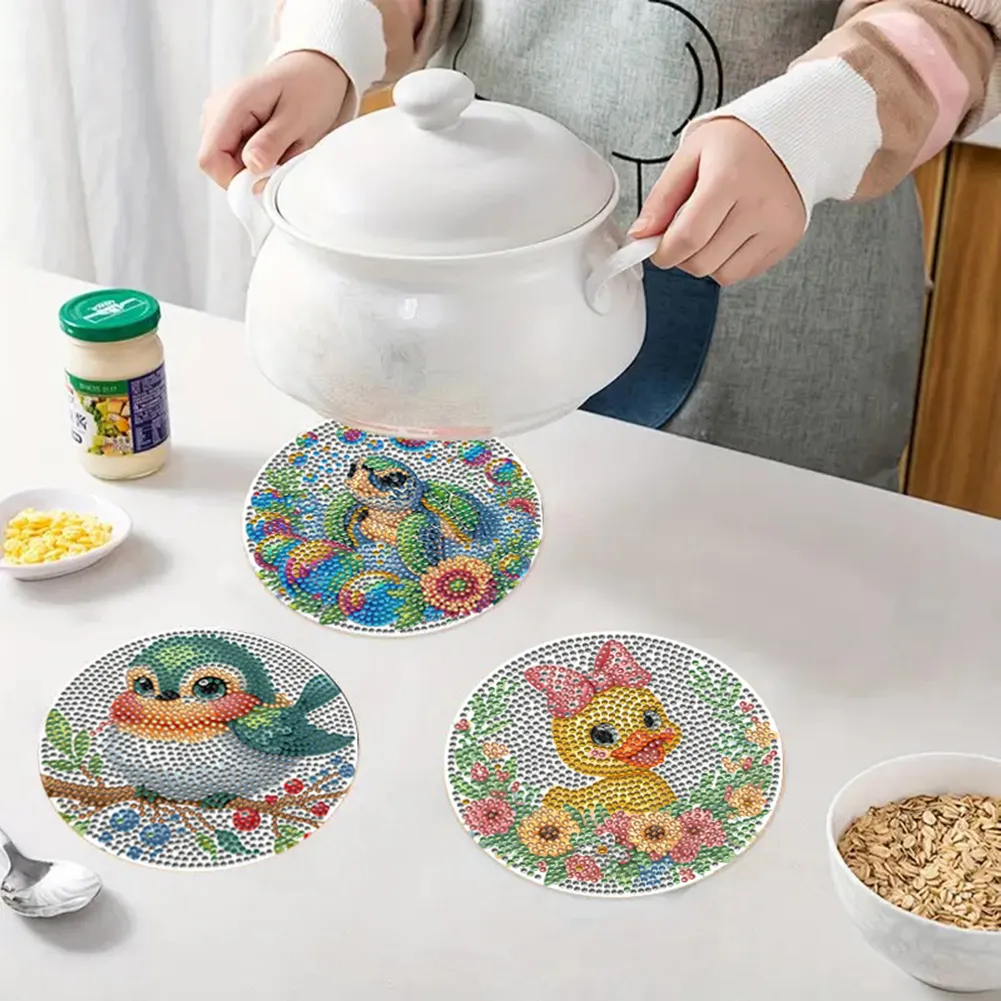 DIY Diamond Dot Kits Animals Diamond Painting Placemats Projects for Beginners